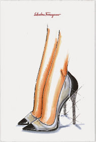 Salvatore Ferragamo Cinderella Glass Slipper Sketch