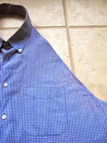 recycled men's shirt apron