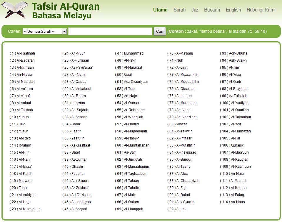 Ada Kamu Kisah???: Portal Tafsir Al-Quran