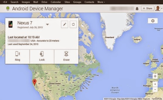 Map Android Device Manager