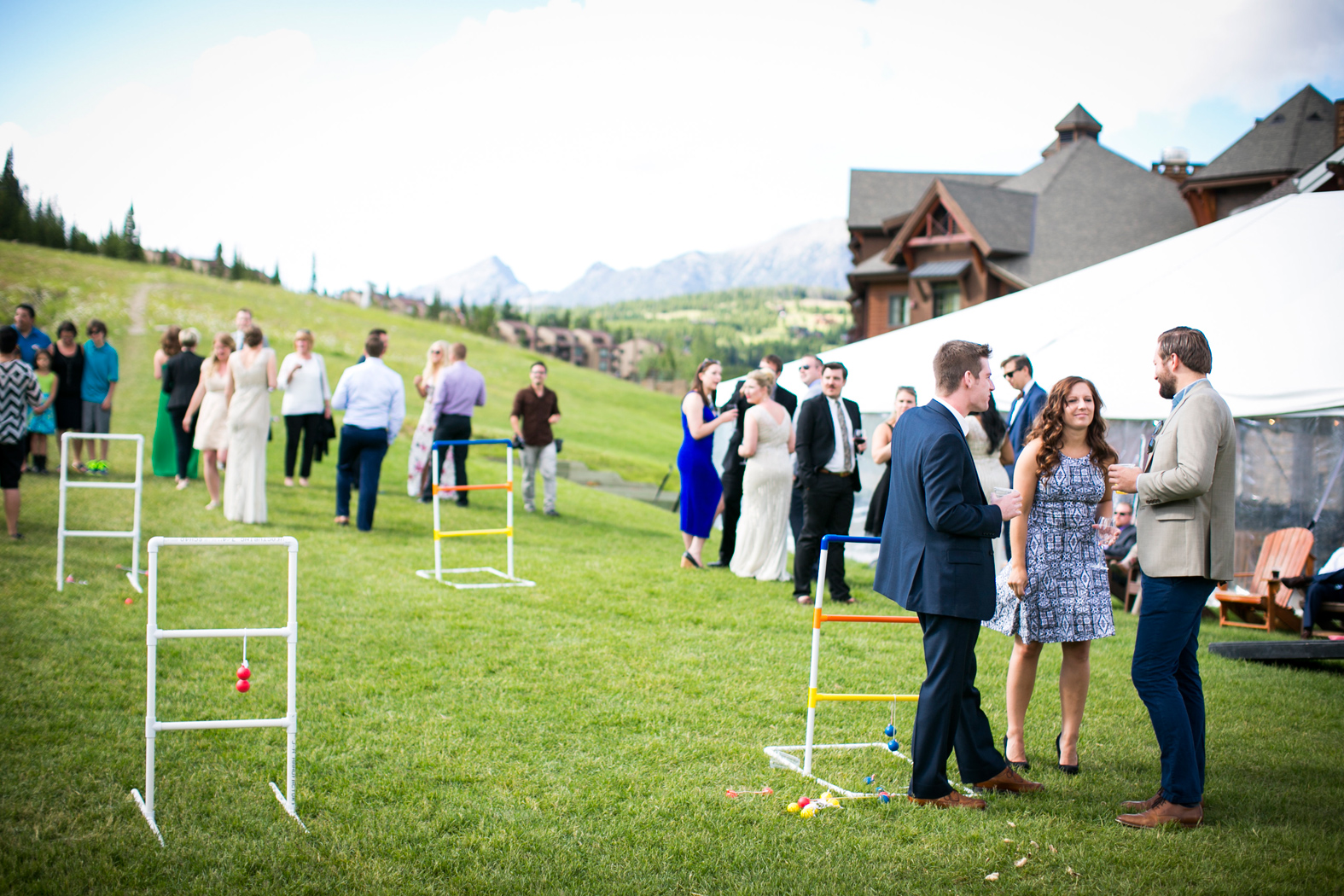 Lawn Games / Montana Wedding / Eye in the Sky Photography / Big Sky Resort / Flowers: Katalin Green 