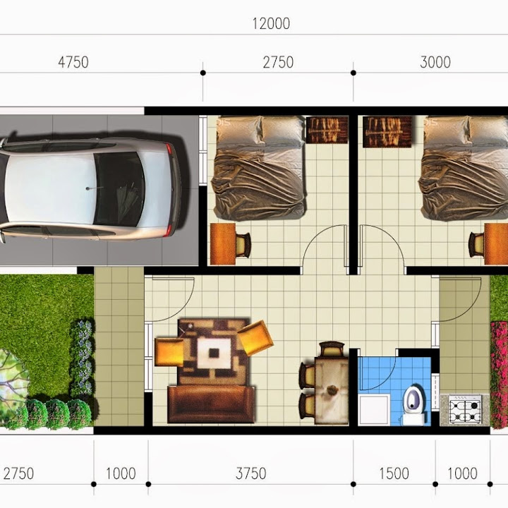 Desain Gambarmodel rumah minimalis type 36Terbaru