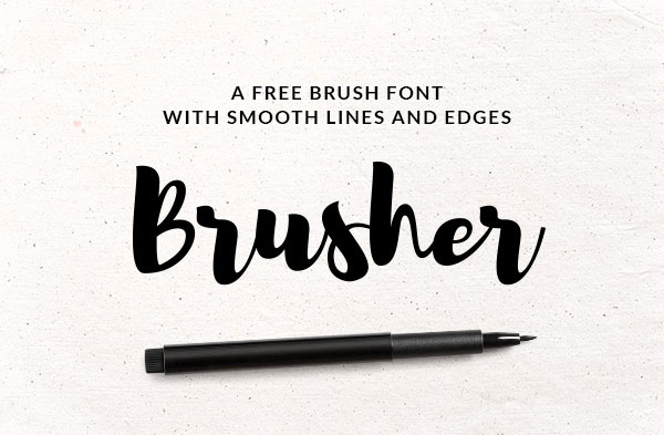 Brusher Free Font