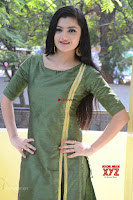 Akshitha cute beauty in Green Salwar at Satya Gang Movie Audio Success meet ~  Exclusive Galleries 041.jpg