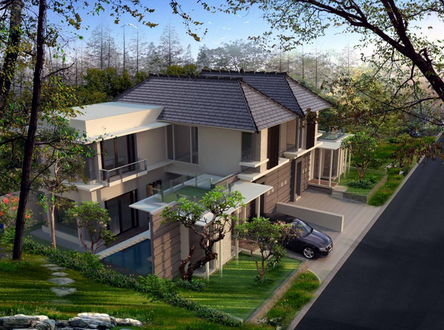 Contoh Desain Rumah  Villa  Minimalis  Modern Terbaru