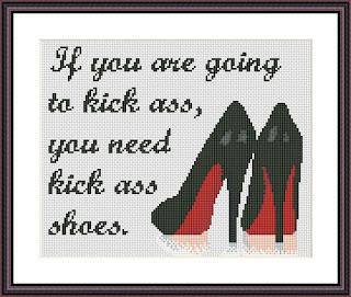 Kick ass funny cross stitch pattern Feminist embroidery