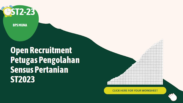 Open Recruitment Petugas Pengolahan Sensus Pertanian ST2023  BPS Muba 2023