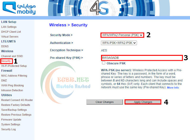 Wireless > Security