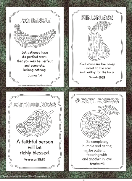 Fruit of the Holy Spirit Coloring Pages