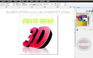 Cara Membuat Effek 3D Text Pada Corel Draw