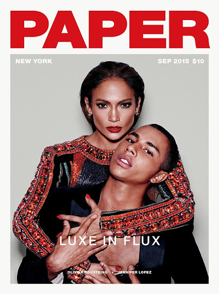 JLO Ft. Oliver Rousteing On Paper Magazine September Issue