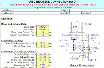 Download format hitungan struktur Steel Beam End Connection Design