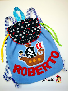 Mochila colegio Barco pirata Roberto Pikapic