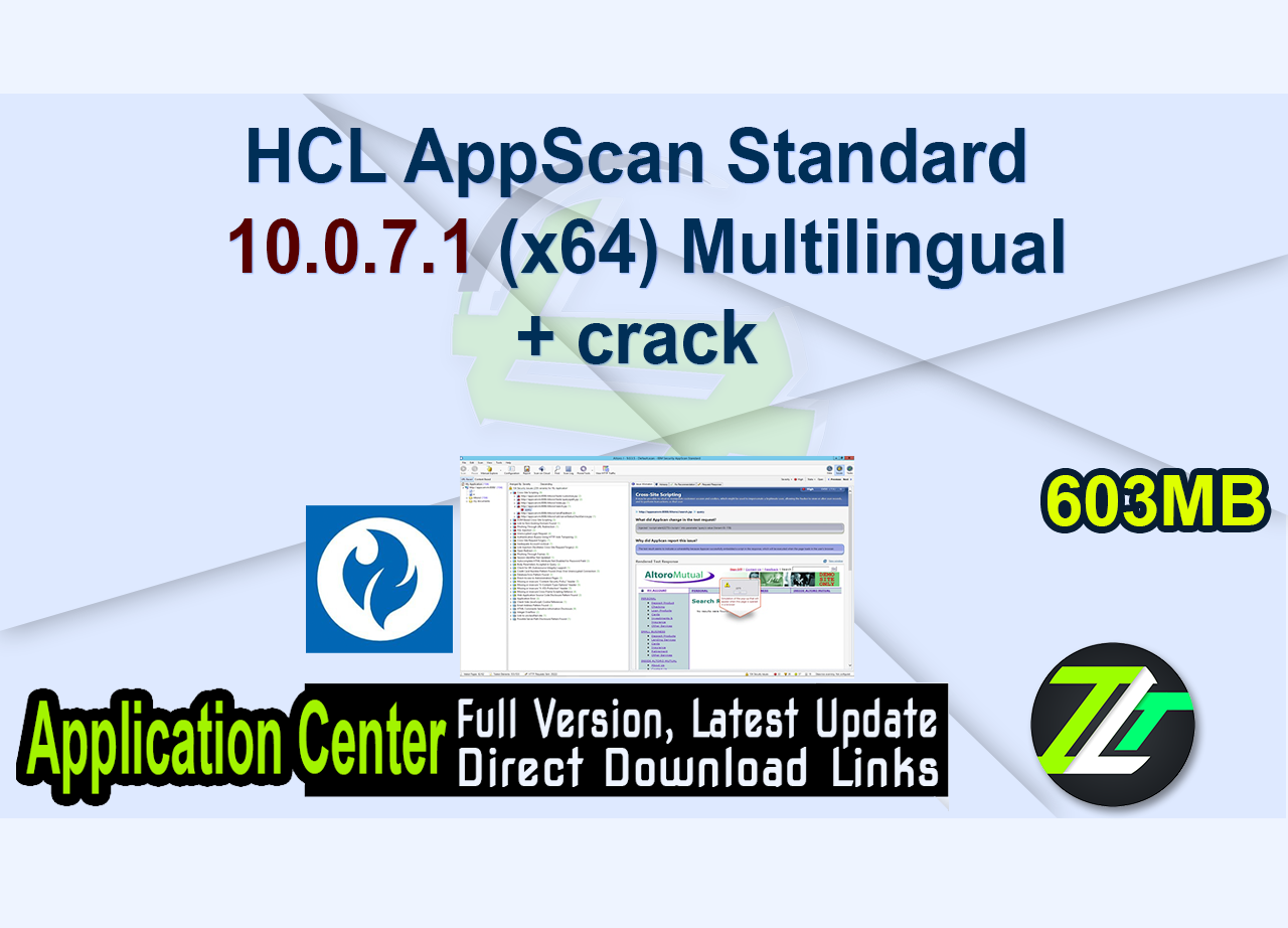 HCL AppScan Standard 10.0.7.1 (x64) Multilingual + crack 