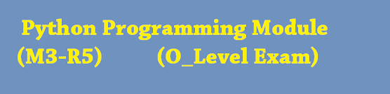 Python Model Paper Jan 2023 (OLevel) solved paper set