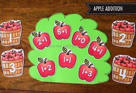 Addition Worksheets and Activities - Apple Theme