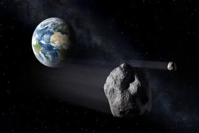 Ilustración artística de asteroides cerca de la Tierra. © NASA