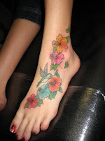 flower tattoo designs for feet