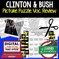 American History Picture Puzzles are great for TEST PREP, UNIT REVIEWS, TEST REVIEWS, and STUDY GUIDES