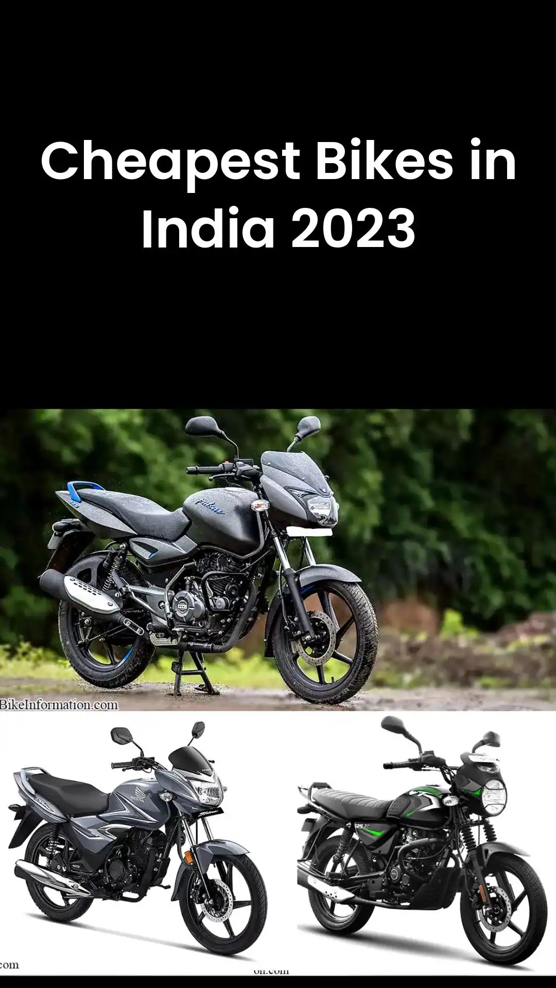 Cheapest Bikes in India 2023