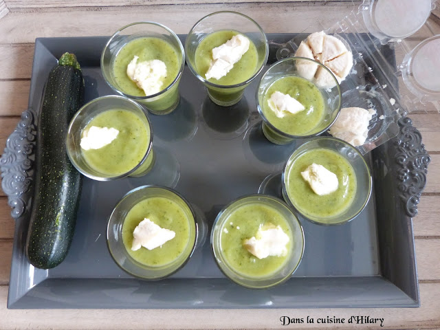 Gaspacho de courgettes au chèvre