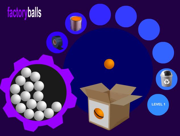 Factory Balls - Dye and manipulate the balls to match the order in the ...