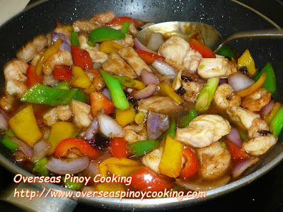 Fish and Shrimp with Black Beans Stirfry - Cooking Procedure