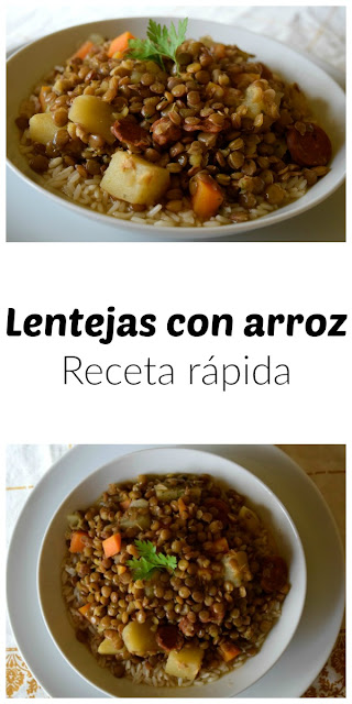 Lentejas rápidas con arroz