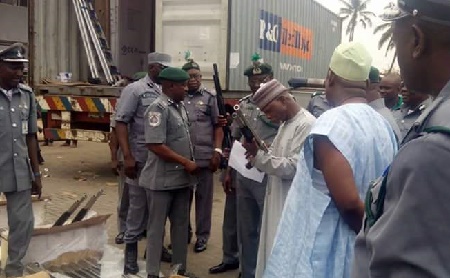 More photos of 49 Boxes of AK47 Rifles seized by Customs in Lagos