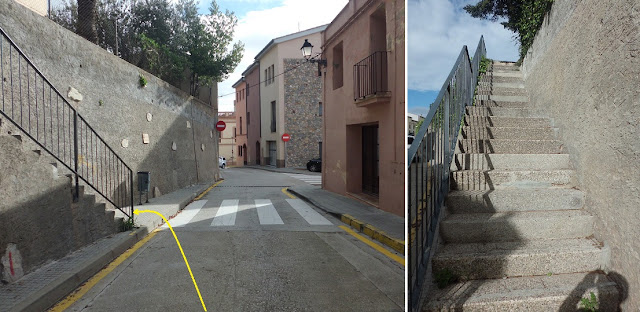 La Bisbal del Penedès a Montserrat; carrer i escales a Collbató