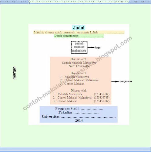 Contoh Cover Makalah yang Baik dan Benar  Keterangan gambar  Contoh 