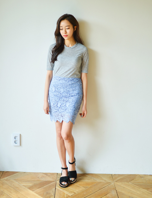 Lace Pencil Skirt