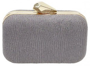 clutch gris plata CL fashionable para fiesta Nochevieja