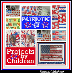 photo of: Patriotic Projects for Preschool + Kindergarten Students in response to "Red, White and Blue" Picture Book