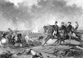 Decisive charge at Waterloo by A Cooper engraved by P Lightfoot  from The Life of Field-Marshal His Grace the Duke of Wellington  by WH Maxwell (1852)