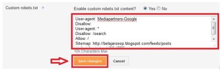 cara membuat dan setting robot.txt di blogger