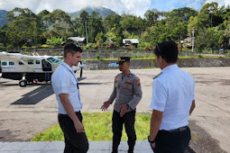 Antisipasi Gangguan Kamtibmas, Polres Tolikara Patroli Dialogis di Bandara Udara Karubga 