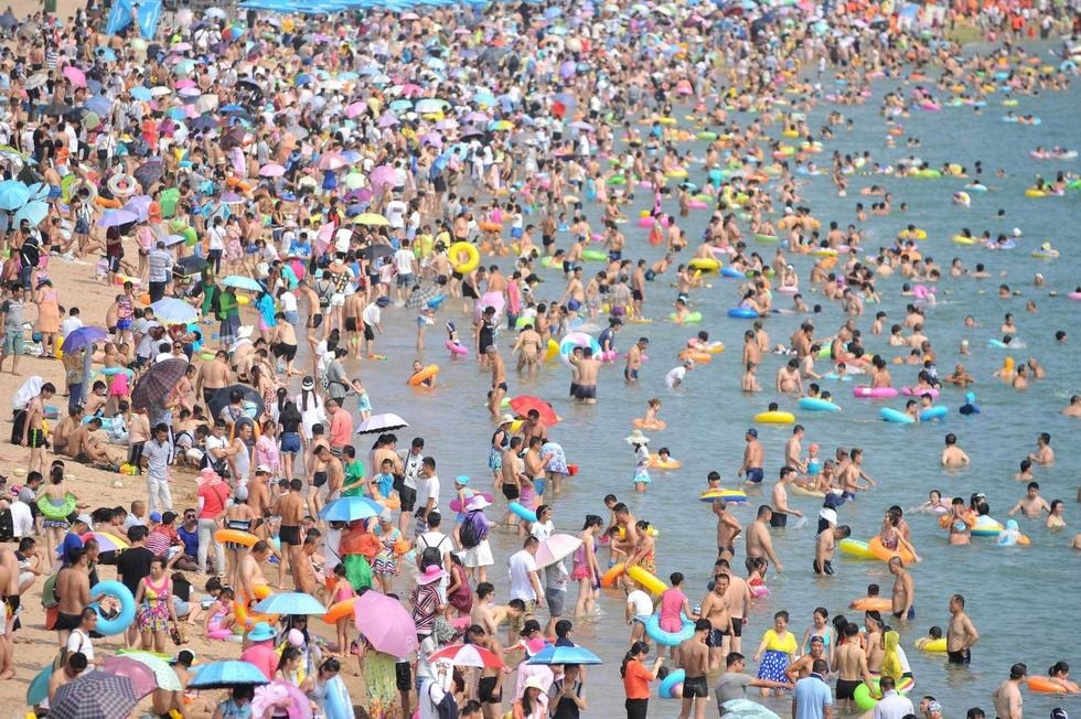 China's beach-goers.