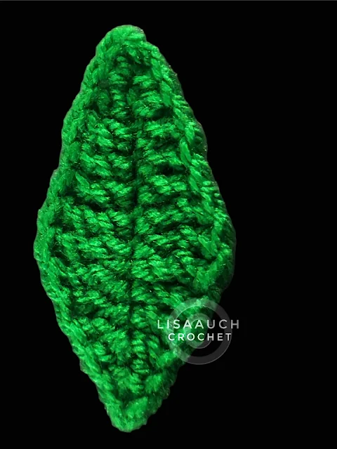 crochet leaf EASY