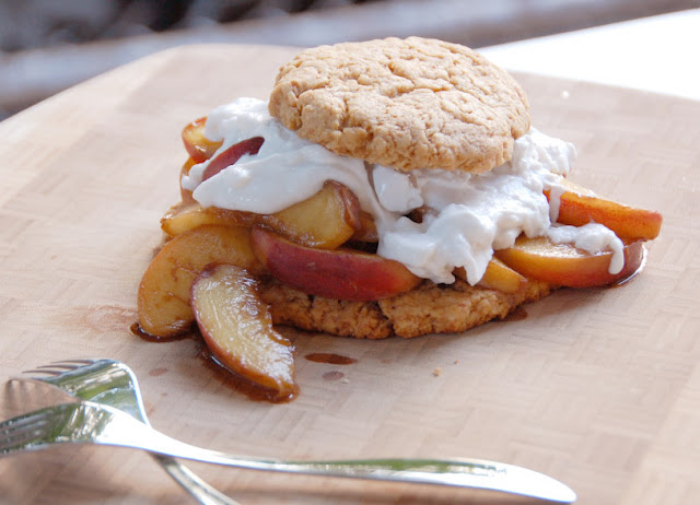 Peach shortcake