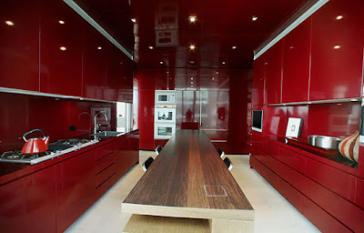 contemporary kitchen design in red 