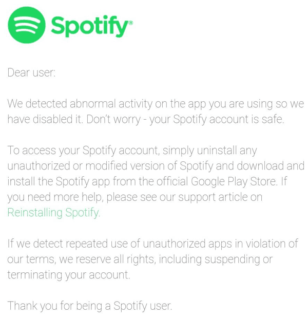 Spotify Warns Users Using Hacked Apps To Access Premium For Free