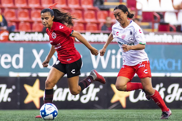 Las Fronterizas del Club Tijuana vencieron dos goles por cero a las Centellas del Necax