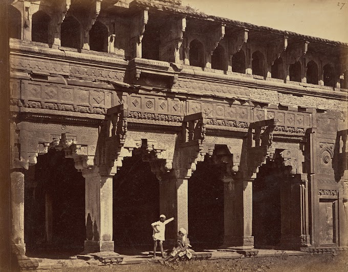 Jahangir Palace (Jahangiri Mahal), Agra Fort, Agra, Uttar Pradesh, India | Rare & Old Vintage Photos (1866)