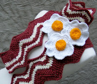 Bacon Egg Crocheted Scarf1