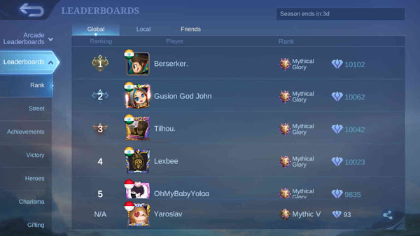 3 Cara Melihat Leaderboard Mobile Legend Terbaru 2021