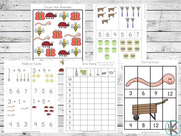 ðŸŒ± FREE Printable Fun in the Garden Worksheets for Kindergarten