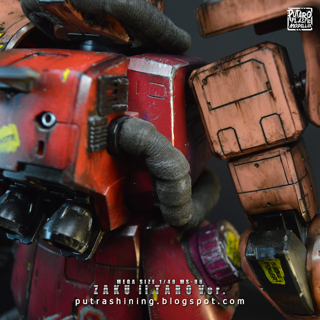 Customize Mega Size 1/48 Zaku II with Recycle & Reuse Stuff by Putra Shining