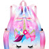 Drawstring Backpack for Kids - Unicorn Bags for Girls Mini Gym Dance Beach Swim Travel Bag With Two Water Bottle Holder