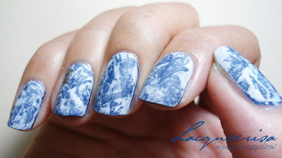 Lacqueerisa: Bleached Denim Nails II